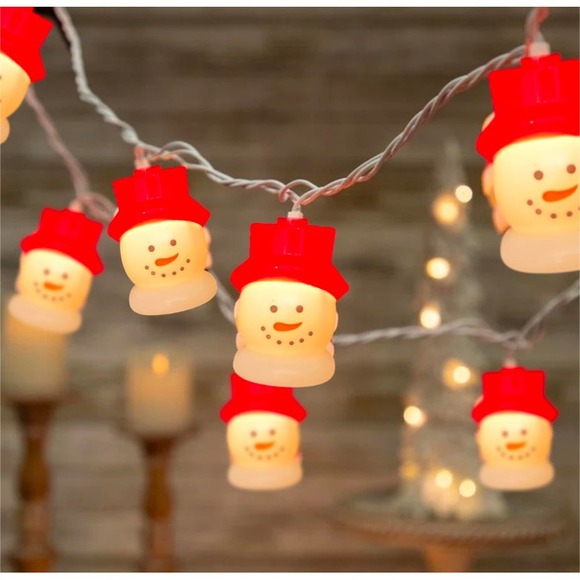 Other - Christmas Snowman String 10 Lights  Indoor‎ Outdoor Holiday Decor